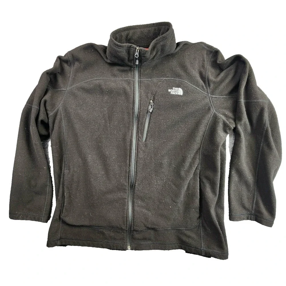 The‎ North Face Mens Fleece Jacket Full Zip Black XXL - READ